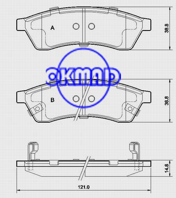CHEVROLET EPICA (KL1 _), DAEWOO TOSCA Pastilla de freno FMSI: D1030-7935 OEM: 96475028 24744 GDB4172, F1030