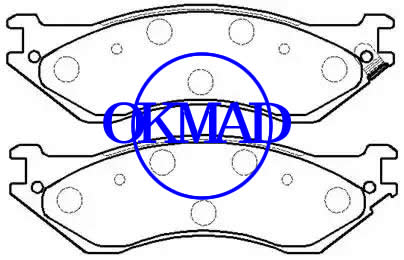 DODGE RAM 1500 2500 3500 لنت ترمز FMSI: D1077-7982/7865 OEM: 5139917AA/05093257AA ، F1077