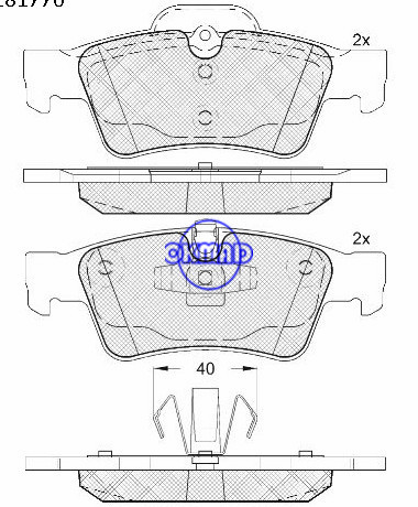 MERCEDES BENZ M-KLASSE (W164) R-KLASSE (W251, V251) GL-KLASSE (X164) Bremsbelag FMSI:D1122-8228 OEM:164 420 15 20 WVA:23923,F1122