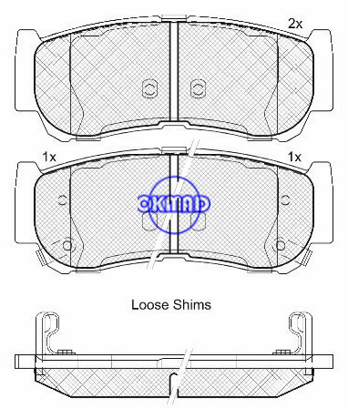 Hyundai H-1 HYUNDAI SANTA Bremsbelag FMSI:D1297-8414 OEM:58302-2BA20 WVA24488,F1297