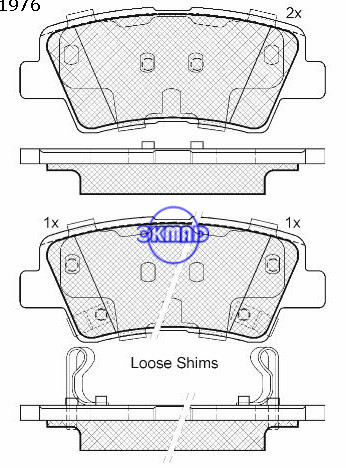 Kia Opirus (GH) 2003/09- plaquette de frein FMSI:D1313-8428 OEM:58302-3FA01,F1313