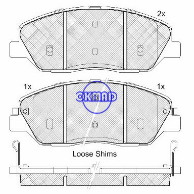 Pastilla de freno HYUNDAI Genesis FMSI: D1384-8400, OEM: 58101-3MA00, F1384