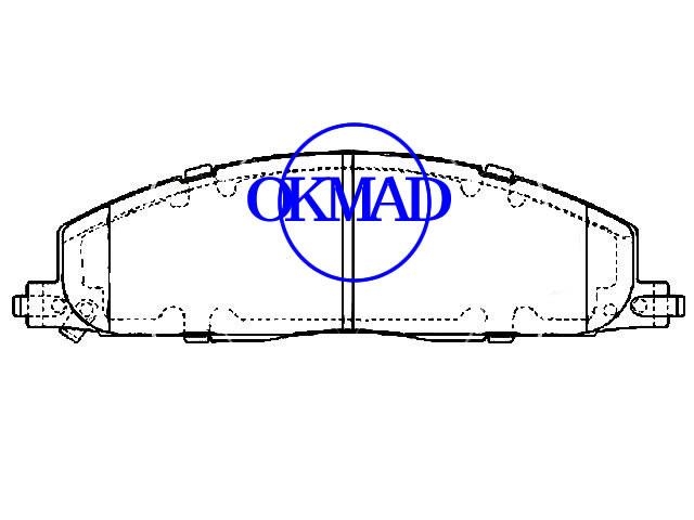 DODGE Ram 2500 2009 Bremsbelag FMSI:D1400-8508,OEM:68049158AA,F1400