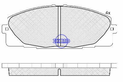 TOYOTA Hiace, plaquette de frein TOYOTA Hilux FMSI: D1434-8552, OEM: 04465-26420, WVA24680, F1434