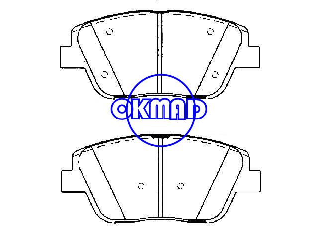 وسادة الفرامل HYUNDAI Sonata KIA Optima FMSI: 8595-D1444 OEM: 58101-3QA10 WVA: 25644 24645 25646، F1444