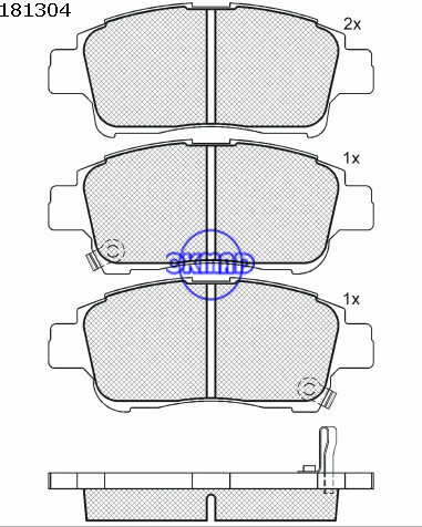 TOYOTA Bremsbelag FMSI:D1534-7704 7704-D831,OEM:04465-52031,WVA23348/49/50,FDB1368,F1534