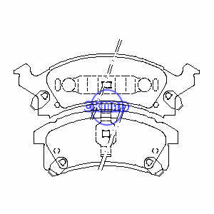 CHEVROLET Beretta Corsica BUICK Skylark Brake pad FMSI: 7554-D673 OEM: 12510050 TRW: GDB4097، F673