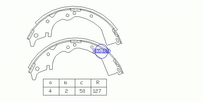 DAIHATSU 0694q Accessory Kit A.B.S brake shoes for Bertone 