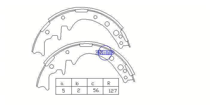 TOYOTA DYNA/TOYOACE HIACE TRUCK Mâchoires de frein à tambour FMSI: 3156-S523 OEM: 04495-26020 MK2259 FSB184 GS8171, OK-BS011