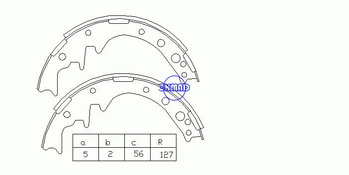 Toyota PICKUP 2WD Dyna Hiace Hilux Dyna Zapatas de freno de tambor FMSI: 3156-S414 OEM: 04497-35020 MK2240 FSB171 GS8171, OK-BS012
