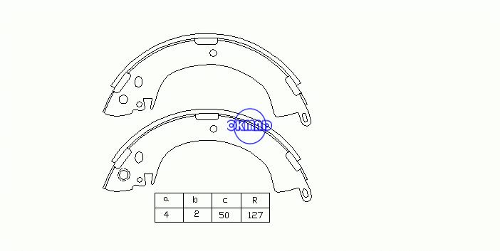 MITSUBISHI L200 L300 AJERO DONGNAN (SOUEAST) DELICIA Autobús CHANGFENG LIEBAO CS6 Zapatas de freno FMSI: 1370-S524 OEM: MB699017 FSB249 K6664 GS8185, OK-BS022