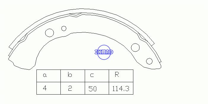 Mâchoires de frein à tambour DAIHATSU TOYOTA OEM : 04494-27010 MK2238, OK-BS032