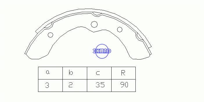 DAIHATSU CUORE I (L55, L60) Trommelbremsbacken OEM:47410-87201-000 MK0008 GS8303, OK-BS073