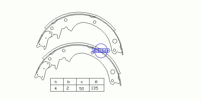 NISSAN PATROL III/1 Hardtop (W160) III/2 Station Wagon (W260) Trommelbremsbacken OEM:44060-25T25 MK1146 FSB250 GS8183, OK-BS078
