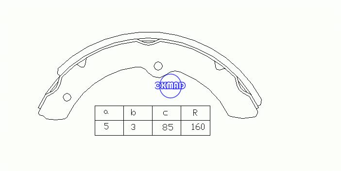 נעלי בלם תוף TOYOTA DYNA אוטובוס/שלדה OEM: 04495-36050 MK2266 GS7071, OK-BS081 נעלי בלם תוף TOYOTA DYNA אוטובוס/שלדה OEM: 04495-36050 MK2266 GS7071, OK-BS081