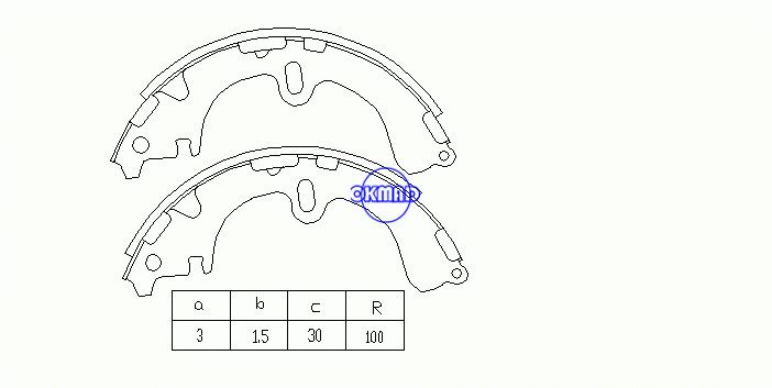TOYOTA Caldina Carina Corolla Spacio Corona Raum Spacio Sprinter Carib Trueno Marino Zapatas de freno de tambor FMSI: 8105-S597 8105-S601 OEM: 04495-12210 MK2311 BB1704 GS8291, OK-BS101
