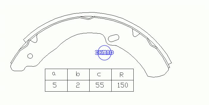 OEM de las zapatas de freno de tambor del ELF de ISUZU: 5-47100-066-0 MK4441 GS7167, OK-BS102