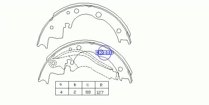 منصة ALFA ROMEO AR 8 Box / الشاسيه IVECO DAILY II Box Body / Estate Dumptruck Drum Brake shoes OEM: 7981354 FSB391 GS8148، OK-BS107