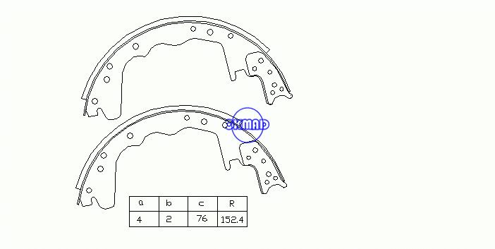 FORD E-250 F-250 Trommelbremsbacken FMSI:2140AT-S358 OEM:E5TZ2200C MK11064, OK-BS111R
