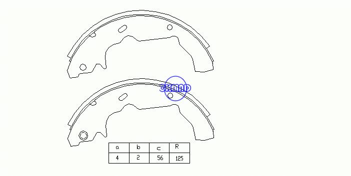 FORD USA WINDSTAR (A3) NISSAN QUEST (V40) Trommelbremsbacken FMSI:1452-S665 OEM:F3XY2200A MK1213, OK-BS114R