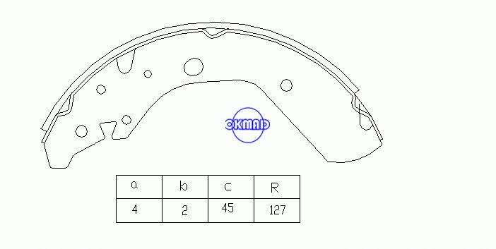 HONDA TRUCK Odyssey MPV Trommelbremsbacken FMSI:1512-S744 OEM:43154-S0X-013, OK-BS129