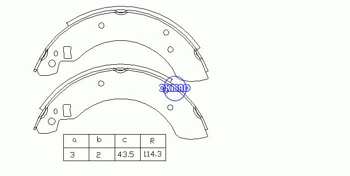 FORD CAPRI (EuGH) CAPRI II III (GECP) Trommelbremsbacken OEM:5019036 FSB363 GS6125, OK-BS147