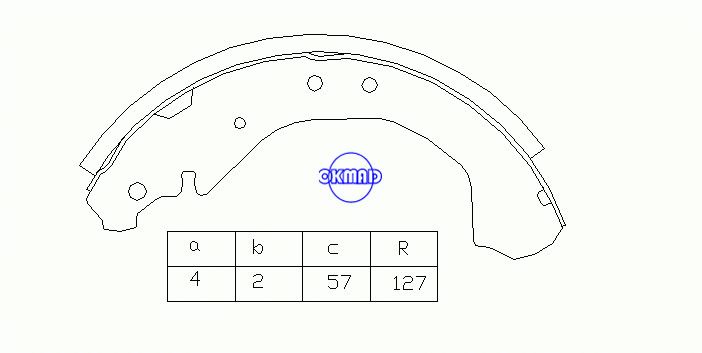 CHEVROLET C1500 Pickup TAHOE (GMT400) Trommelbremsbacken FMSI:1404A-S675 OEM: 12510025, OK-BS174R