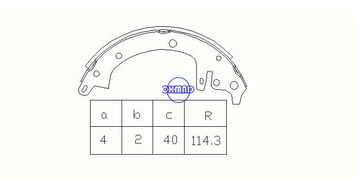 Zapatas de freno de tambor de ISUZU GeMini 1600 1800 FMSI: OEM 1386-S555: 5-87100-032-0 MK4432, OK-BS183