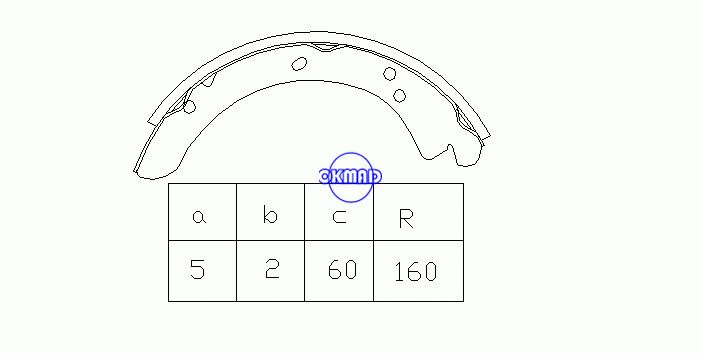 Zapatas de freno de tambor Mazda OEM: 0559-26-310 MK3320 GS7107, OK-BS186