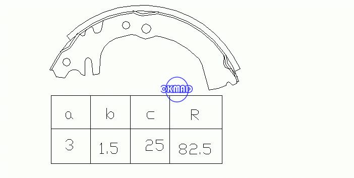 DAIHATSU CUORE III IV V VI MOVE Trommelbremsbacken FMSI:1382-S548 OEM:04495-87204-000 MK0024 FSB570 GS8699, OK-BS226