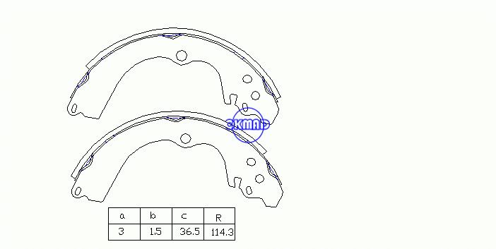 SUBARU FORESTER IMPREZA Coupe Kombi Limousine LEGACY I II Trommelbremsbacken FMSI:1642-S676 OEM:26257-AA040 FSB339 MK7747 GS8584, OK-BS402
