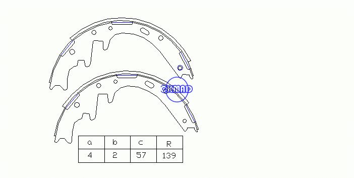 FORD TRUCK Explorer Sport Trac LINCOLN Town Car Drum Brake أحذية FMSI: 2182T-S776 OEM: 1L5Z-2200-AA ، OK-BS425R